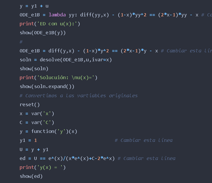Ejercicios Resueltos Riccati con SageMath